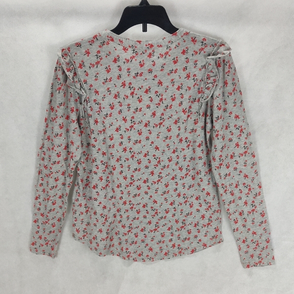 NWT Lucky Brand Small Peititie Gray Floral Ruffle - Picture 10 of 10
